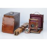 A Fine Mahogany Whole Plate Field Camera,