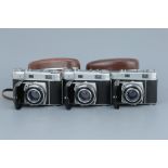 Three Kodak Retina Rangefinder Cameras,