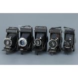 A Selection of Five Voigtlander Folding Cameras,
