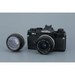 An Olympus OM-4 SLR Camera,