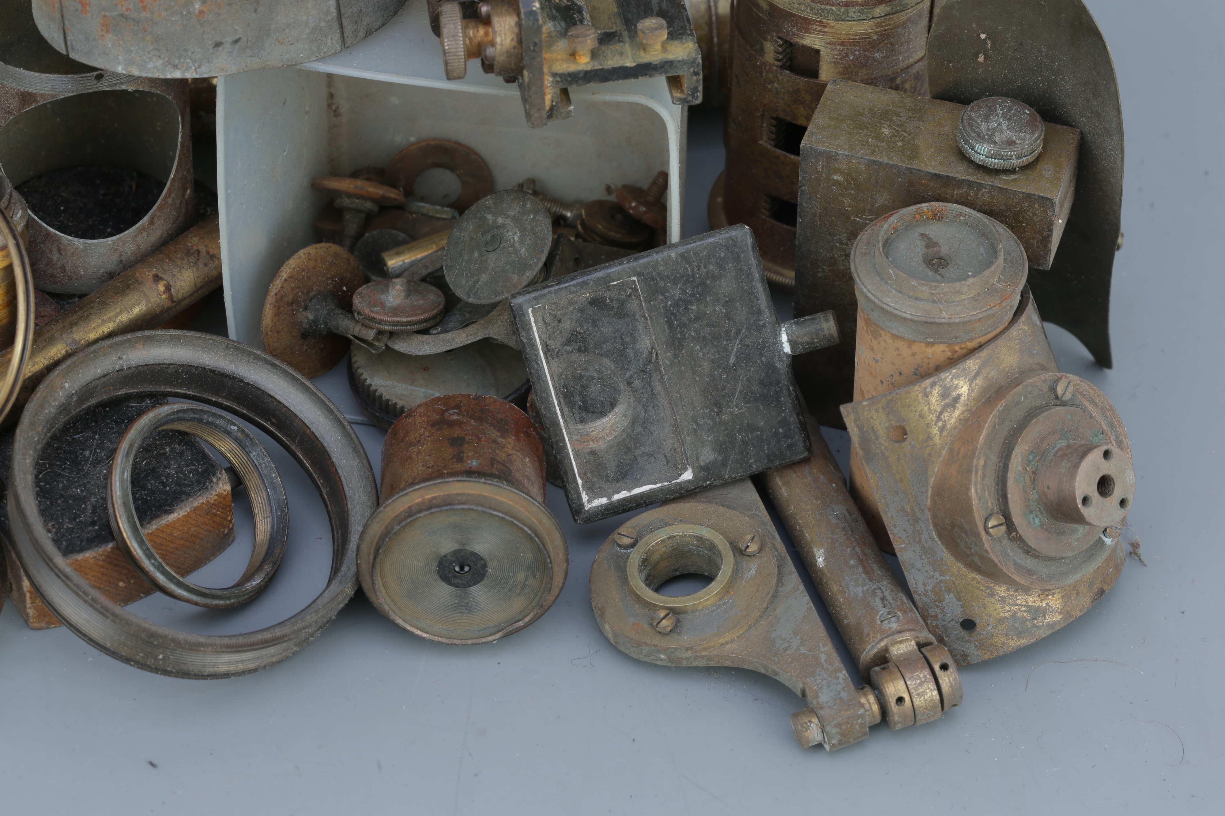 A Selection of Various Brass Microscope & Telescope Parts, - Image 3 of 4