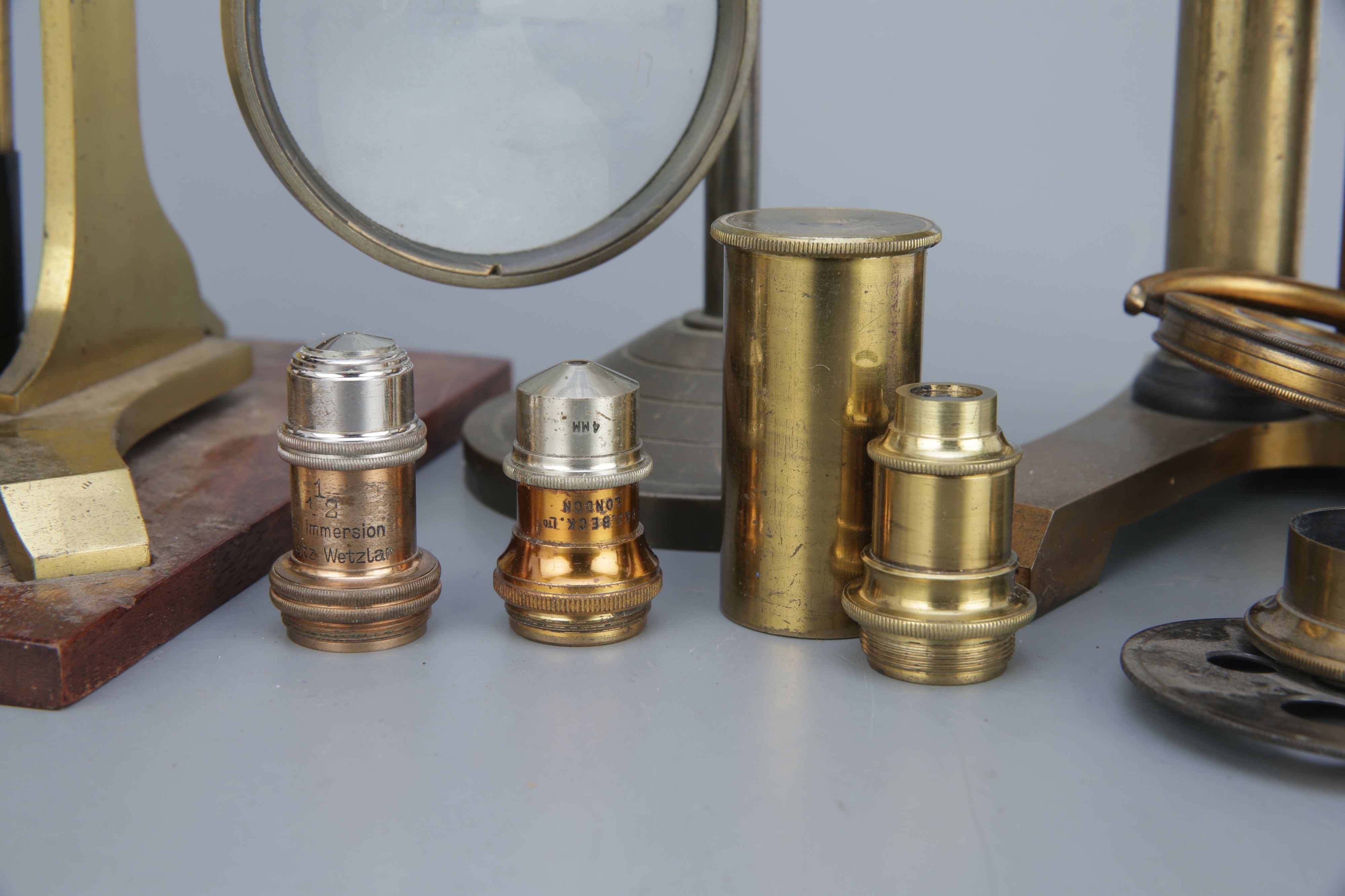 Collection of 3 Brass Microscope & Accessories, - Image 3 of 3