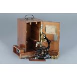 Leitz Brass Compound Monocular Microscope,