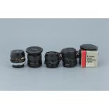 Four Canon FD Mount Lenses