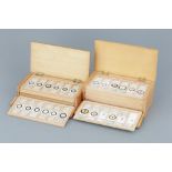 Two Cases of Microscope Slides,