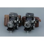Two Zeiss Super Ikonta 531/2 Folding Cameras