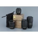 Four Nikon DX Lenses,