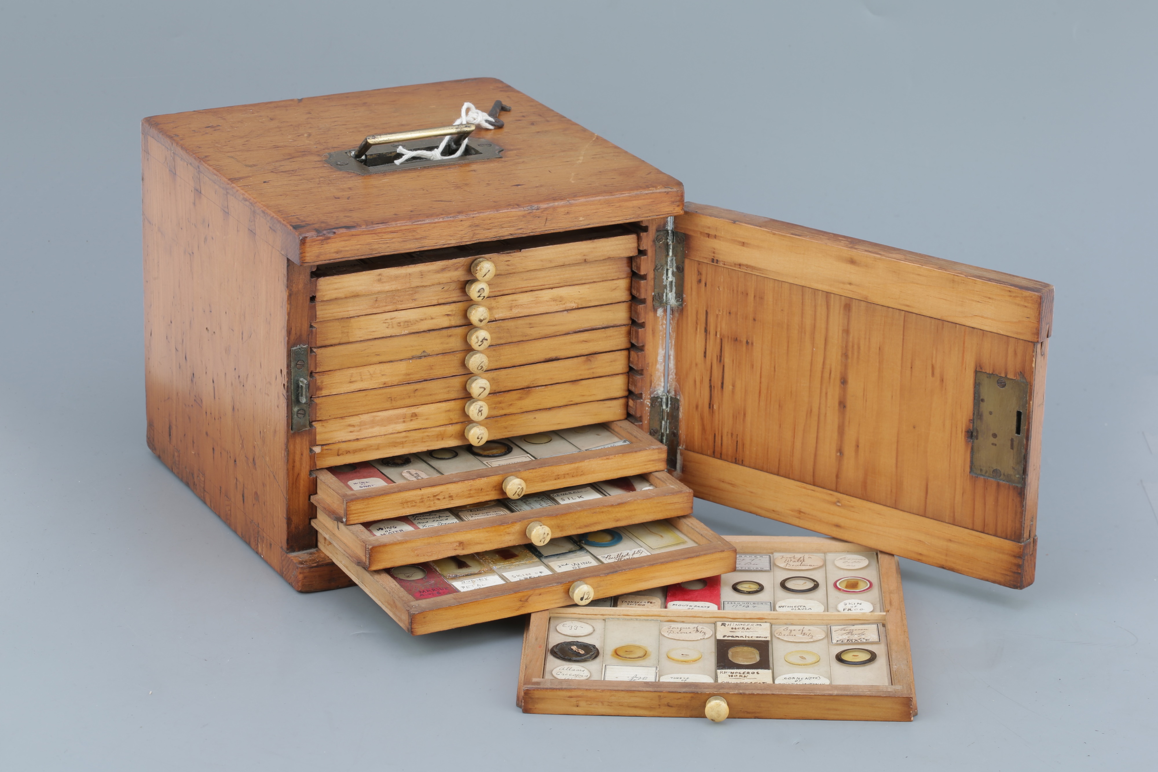 Small Cabinet of Microscope Slides,