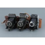 Three Medium Format Folding Cameras