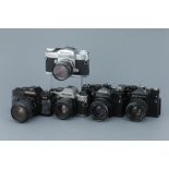 Five 35mm SLR Cameras