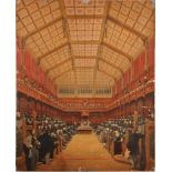 Two Large Lithographs of the Lords and Commons 1858 after Joseph Nash,