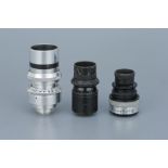 Three Cine D Mount Lenses,