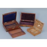 Collection of 3 Wooden Boxes,