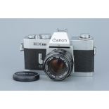 A Canon EX EE SLR Camera,