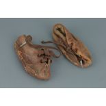 A Lovely Antique Pair of Childrens Leather Shoes,