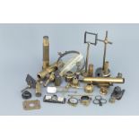 Collection of Brass Microscopes Parts & Accessories;