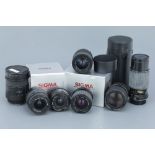 A Selection of Sigma Lenses,