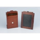 Brass & Mahogany Camera Film Backs,