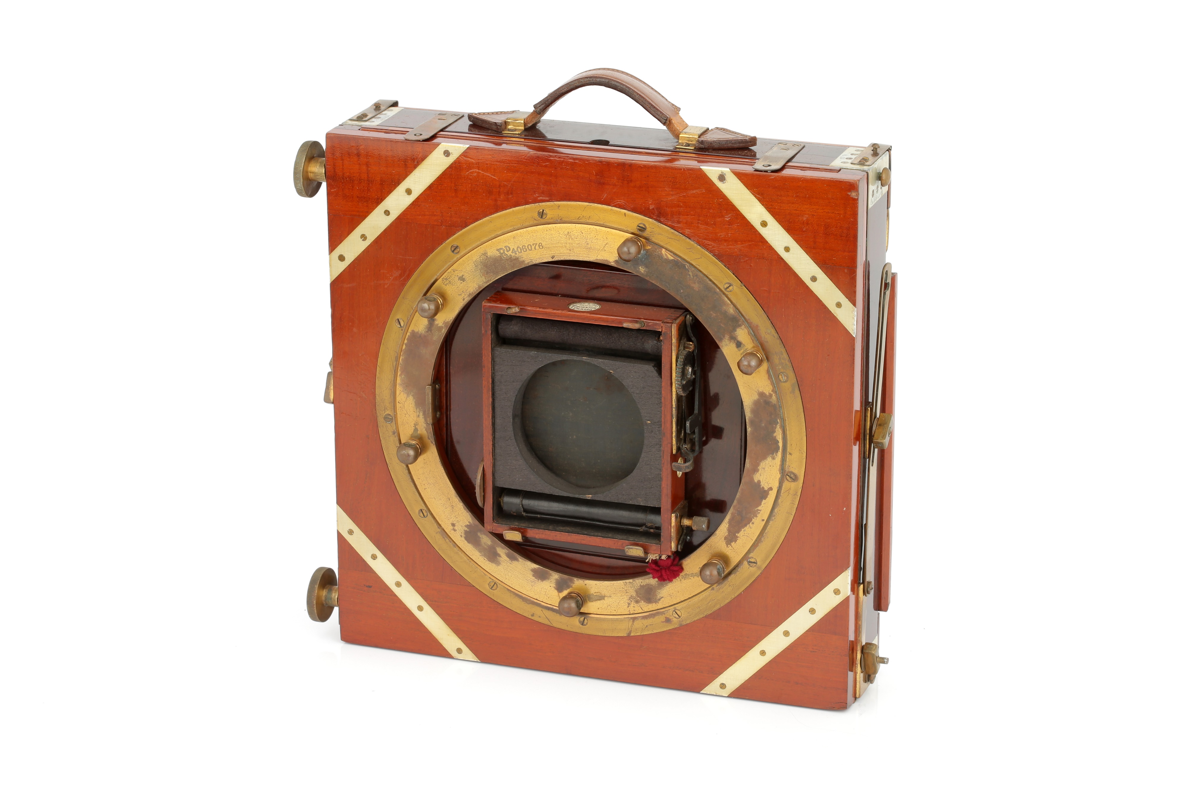 A Thornton Pickard Ruby Whole Plate Mahogany Field Camera, - Bild 6 aus 13