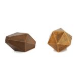 Two early wooden crystal models,