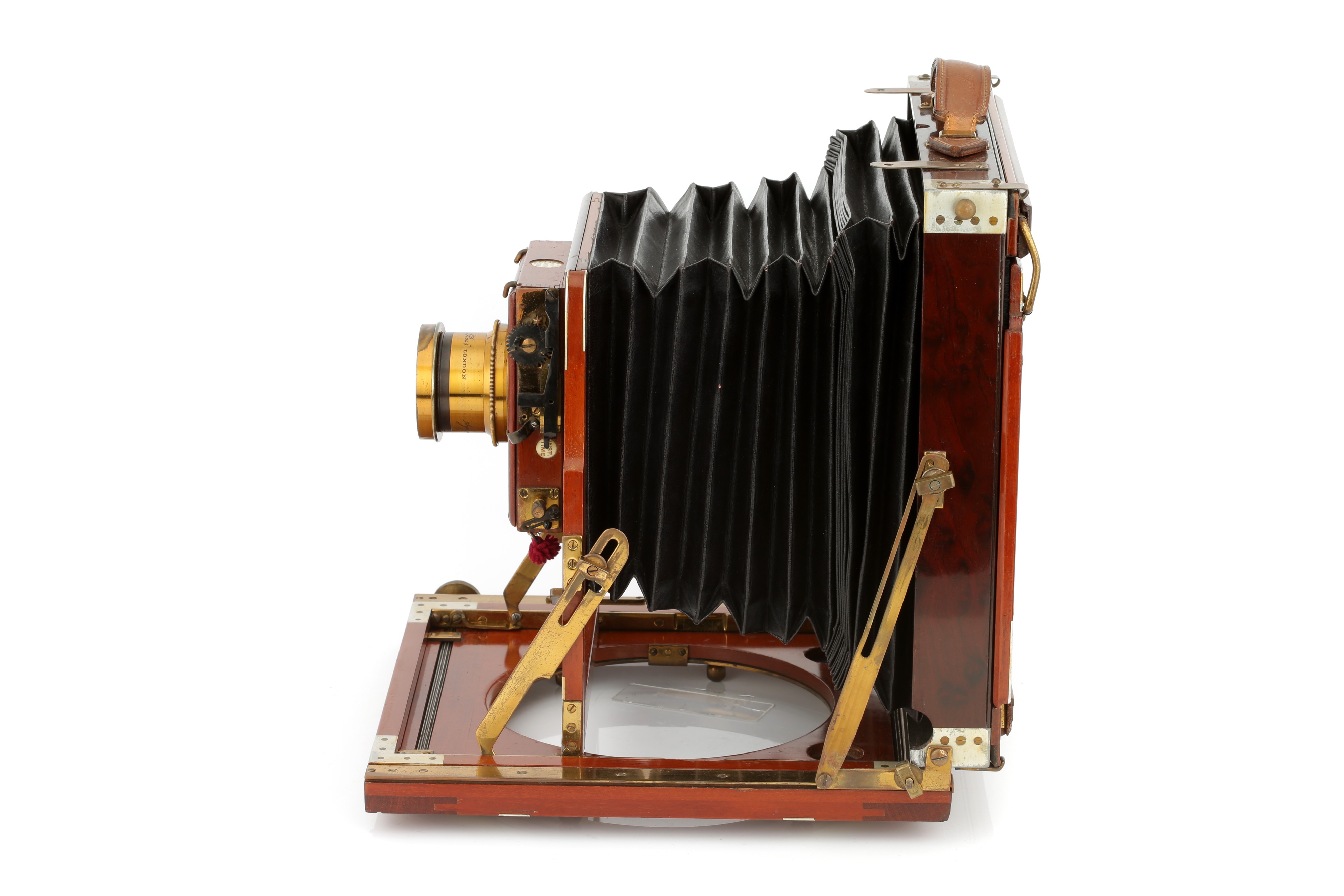 A Thornton Pickard Ruby Whole Plate Mahogany Field Camera, - Bild 5 aus 13