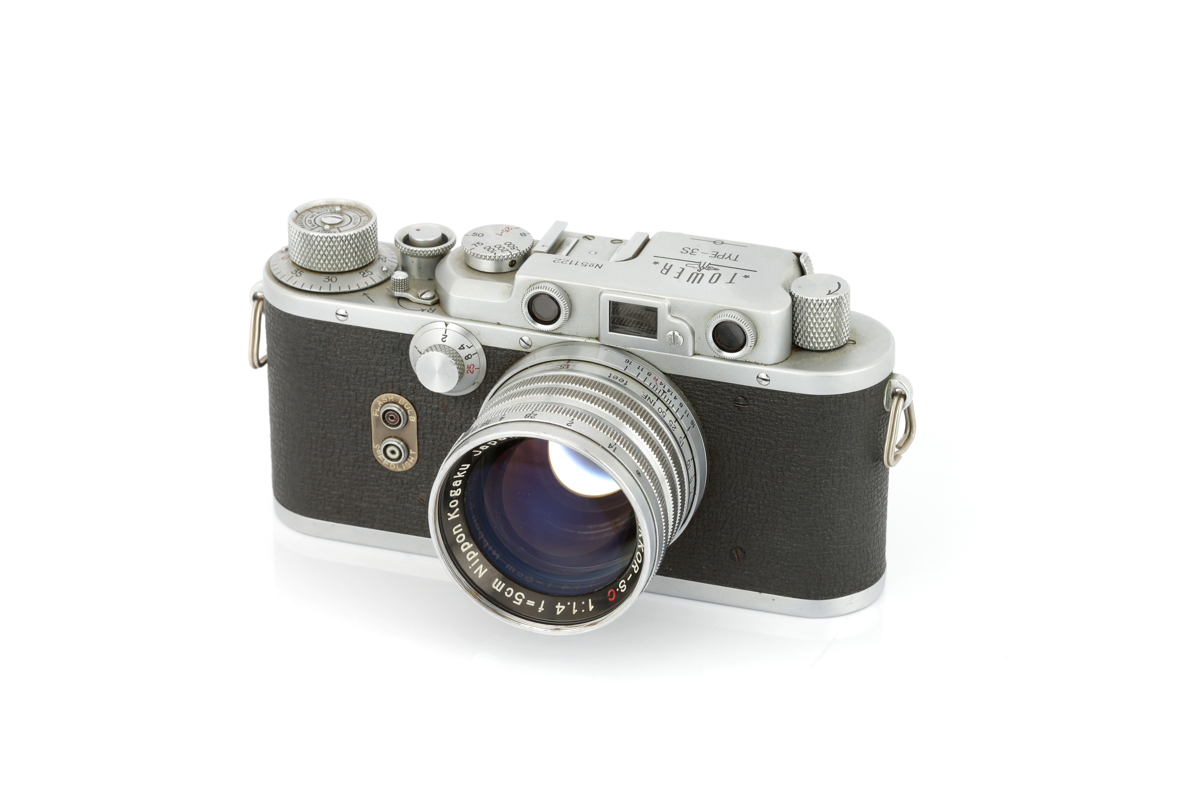 A Nicca Co. Tower Type -3S Rangefinder Camera,