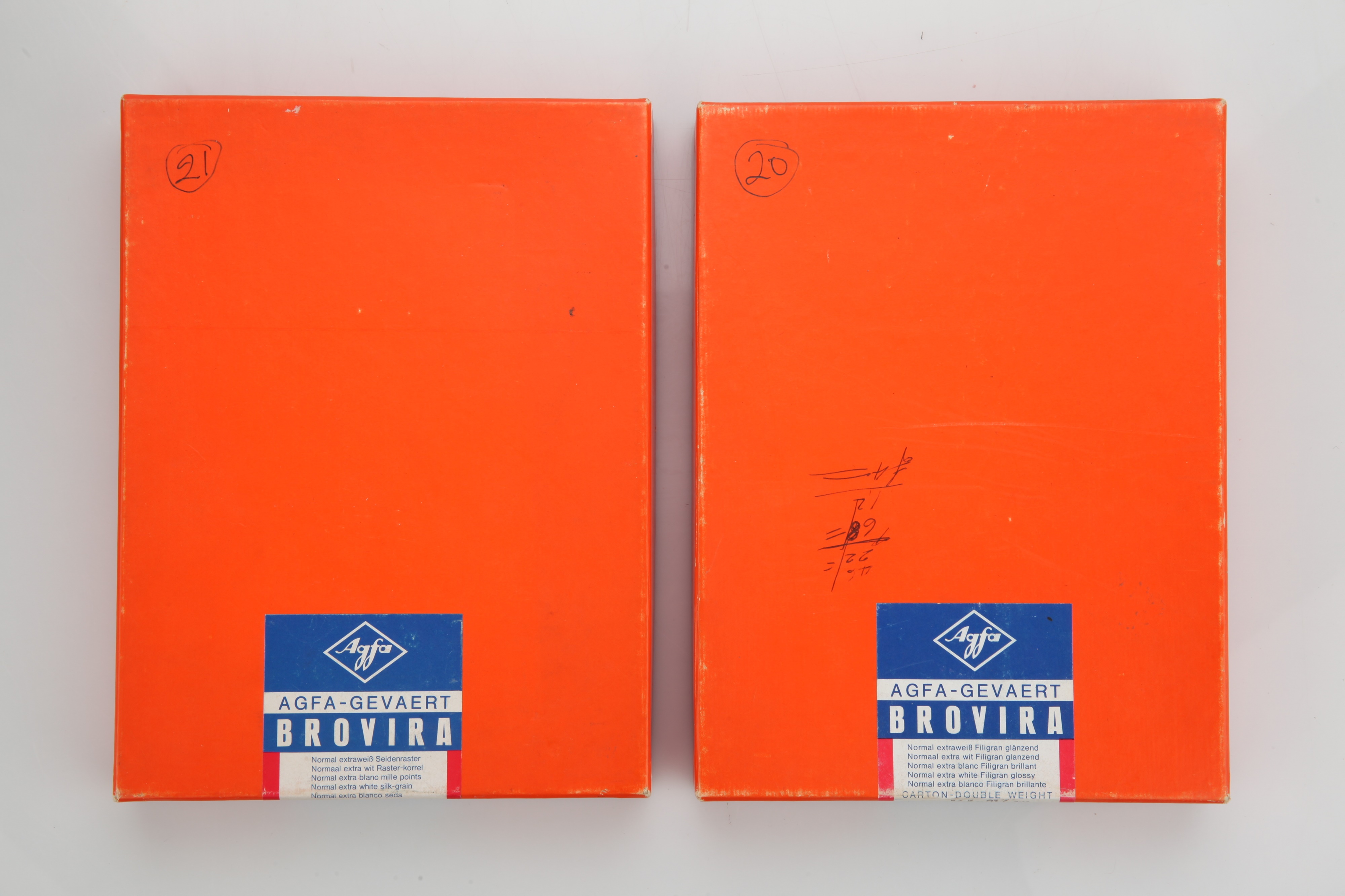 2 Boxes of Agfa-Gevaert Brovira 6.5" x 8.5" Photographic Paper,