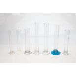 A Selection of Glass Graduated Cylinders,