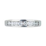 A diamond half eternity band.