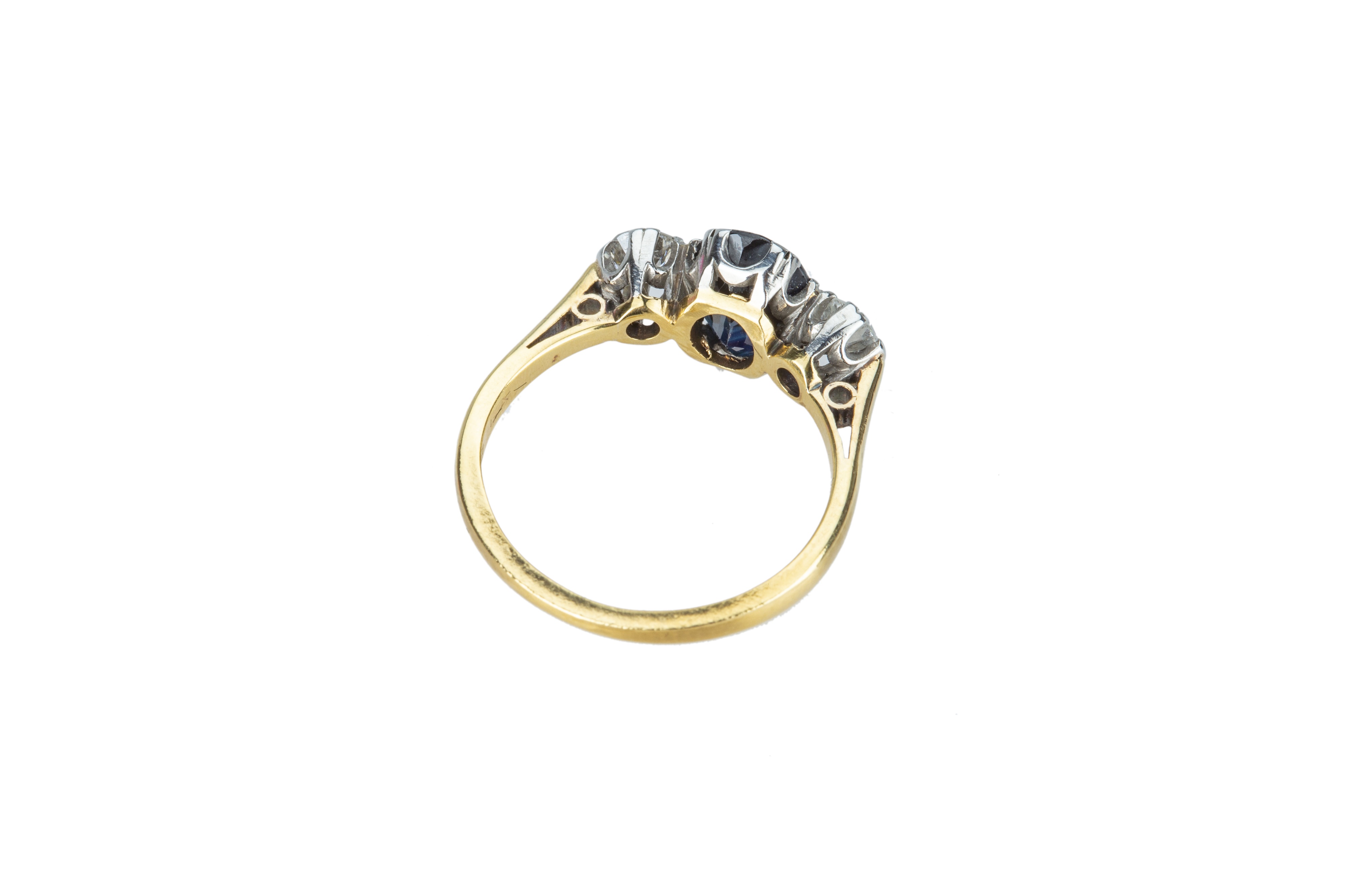 A sapphire and diamond ring. - Image 3 of 3