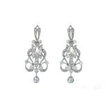 An elegant pair of late Victorian diamond earrings.