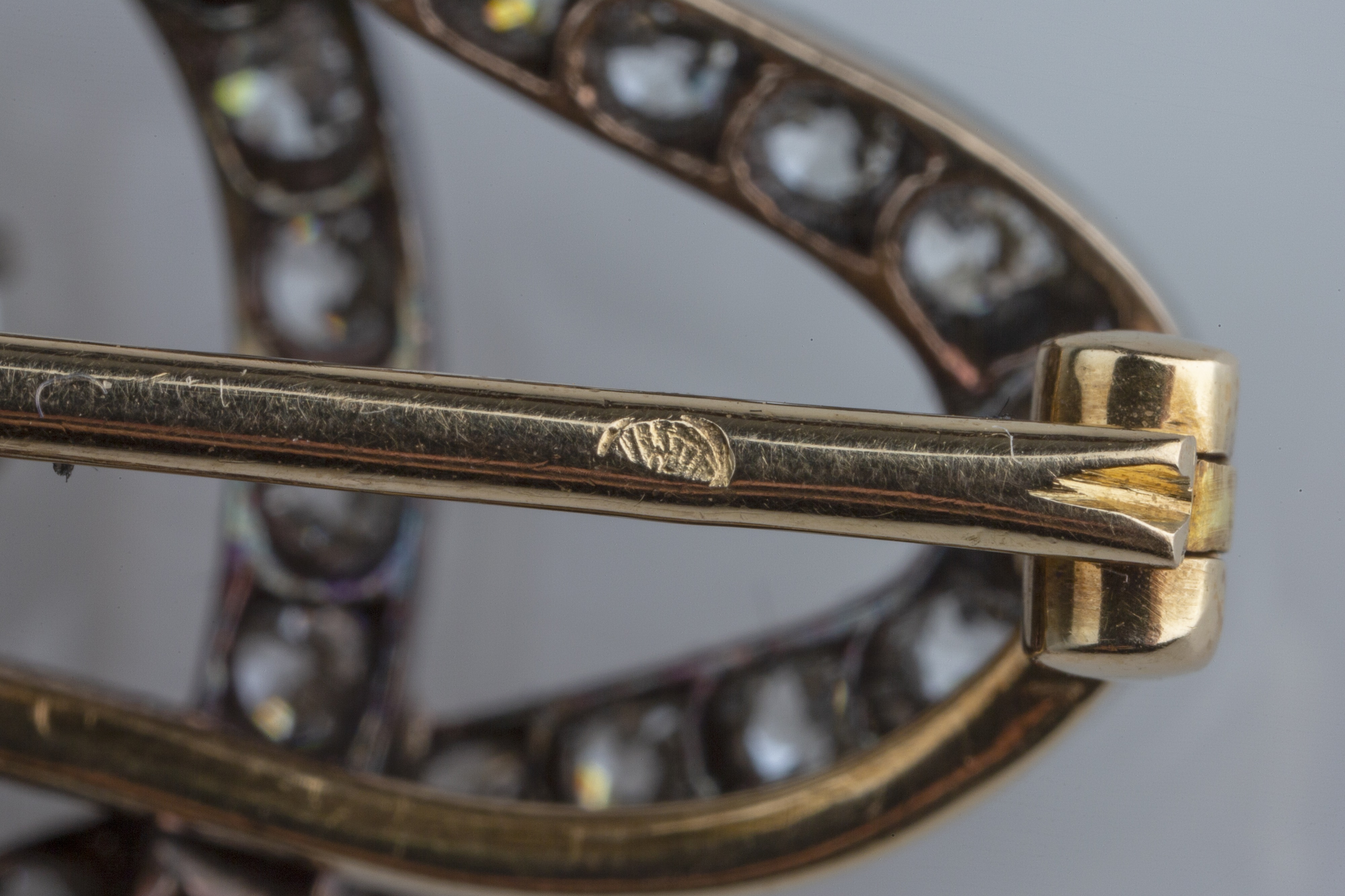 A late 19th century French diamond scroll brooch. - Image 3 of 3