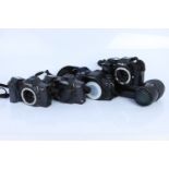 * A Selection of Minolta SLR Cameras,