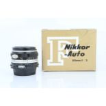 A Nikon NIkkor-H f/2 50mm Lens,