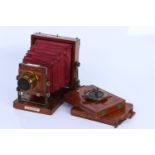 A J. Lancaster & Sons 'THe Special Instantograph' Mahogany Tailboard Camera,