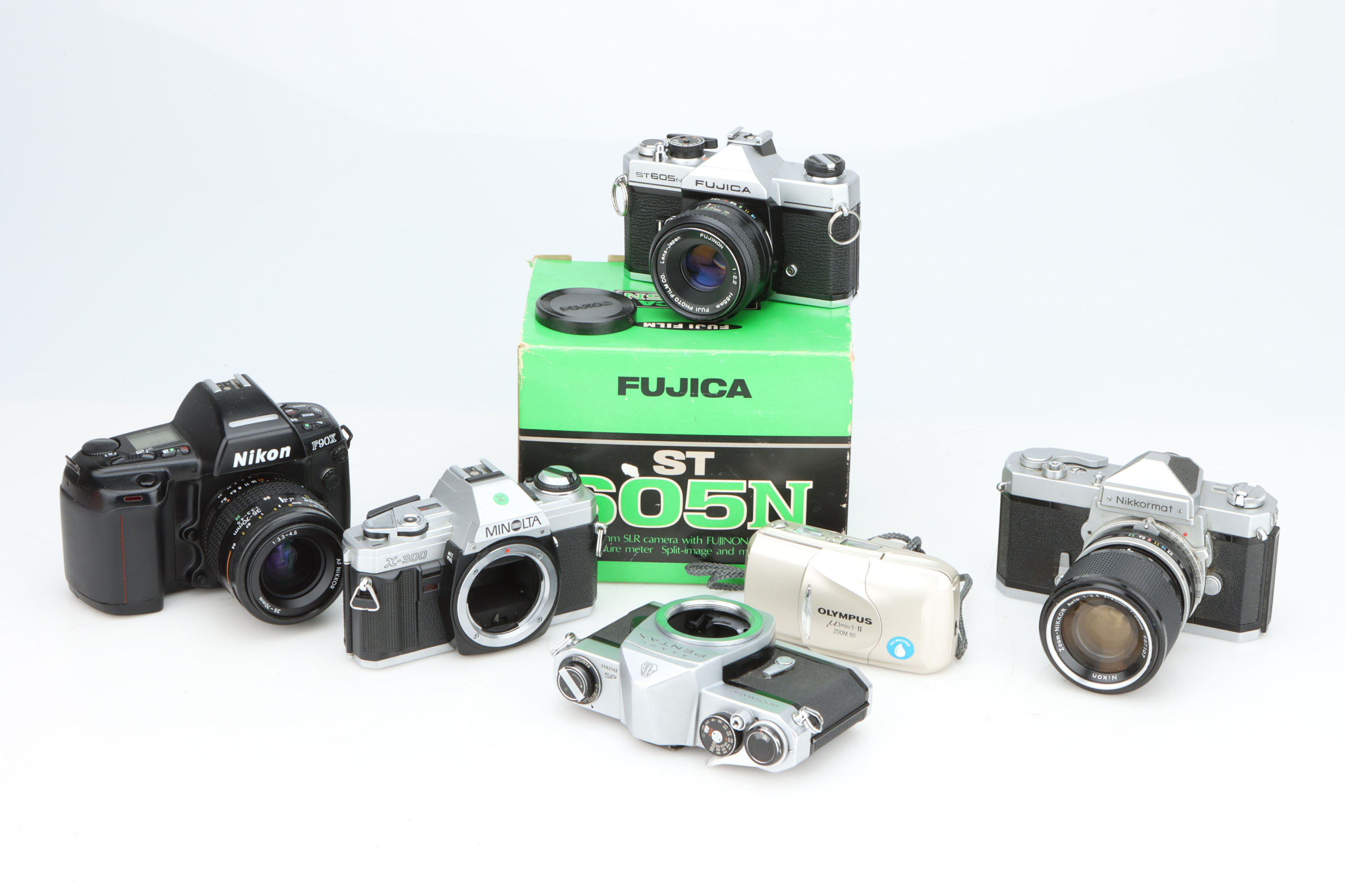 A Selection of Various SLR Cameras,