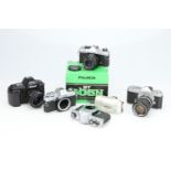 A Selection of Various SLR Cameras,