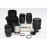 A Small Selection of Various Lenses,