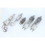 Collection of Five Large Valves / Electron Tubes,