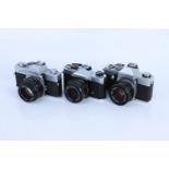 Three SLR Cameras,