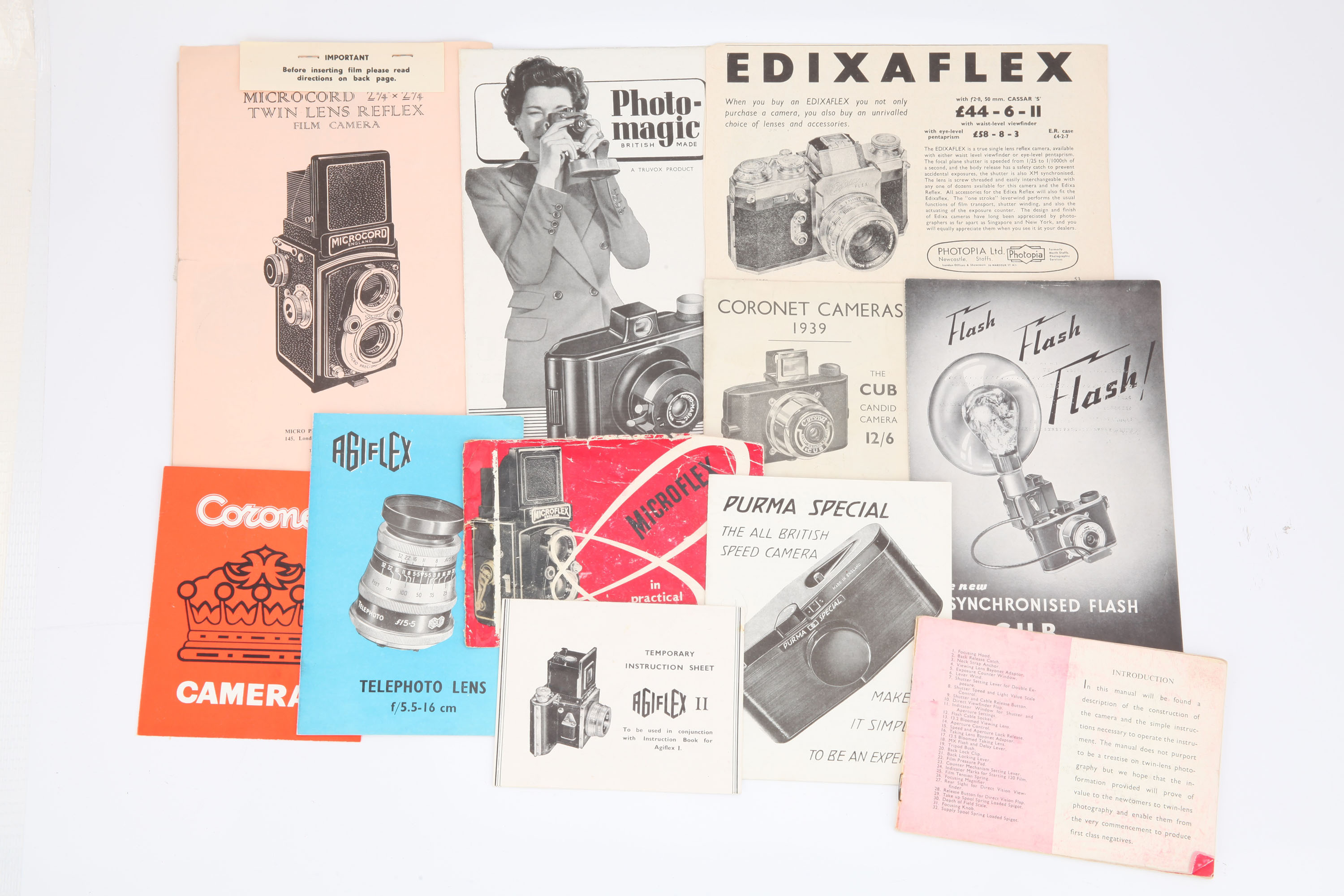 A Selection of Various Camera Literature,