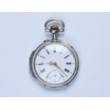 A French Silver Cased Pocket Watch,