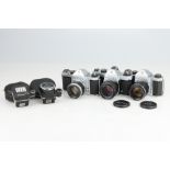 Three Asahi Pentax SLR Cameras,