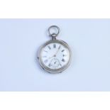 A Silver-Cased Pocket Watch,