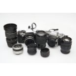 A Small Selection of Various Cameras & Lenses,
