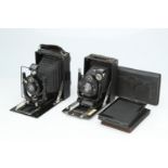 Two German Folding Plate Cameras,