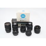 A Small Selection of Various Lenses,