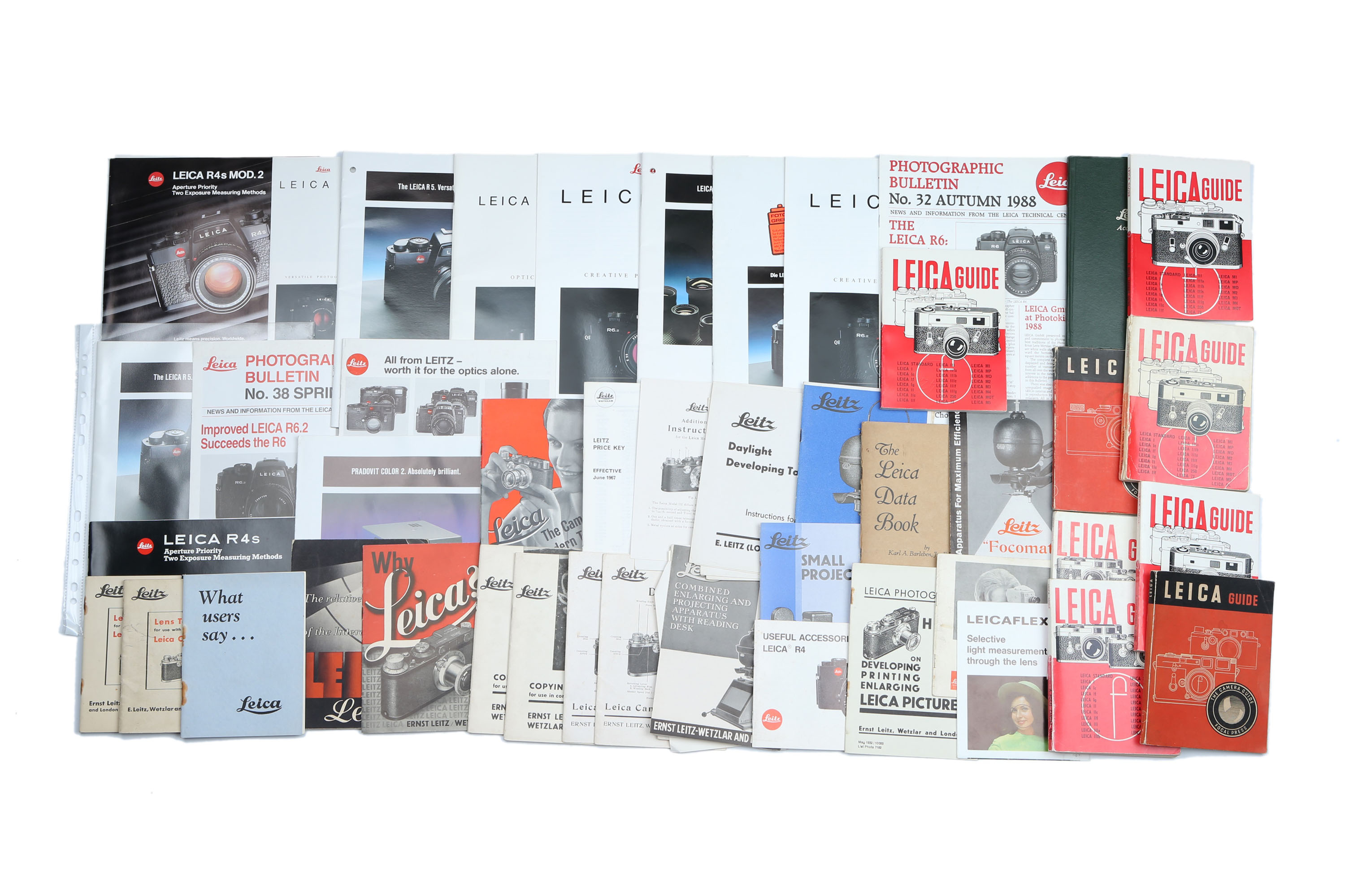 A Very Large Collection of Leica Instruction Manuals & Brochures,