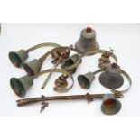 Collection of Eight Early Shop Door Bells,