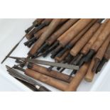A Collection of Leatherworkers or Bookbinders tools,